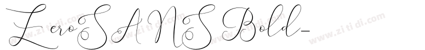 ZeroSANS Bold字体转换